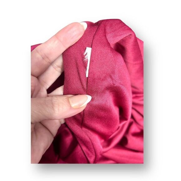 Lulus L Red Bodycon Midi Dress Tie Back Slit Sleeveless Cocktail Wedding Guest - Picture 8 of 9